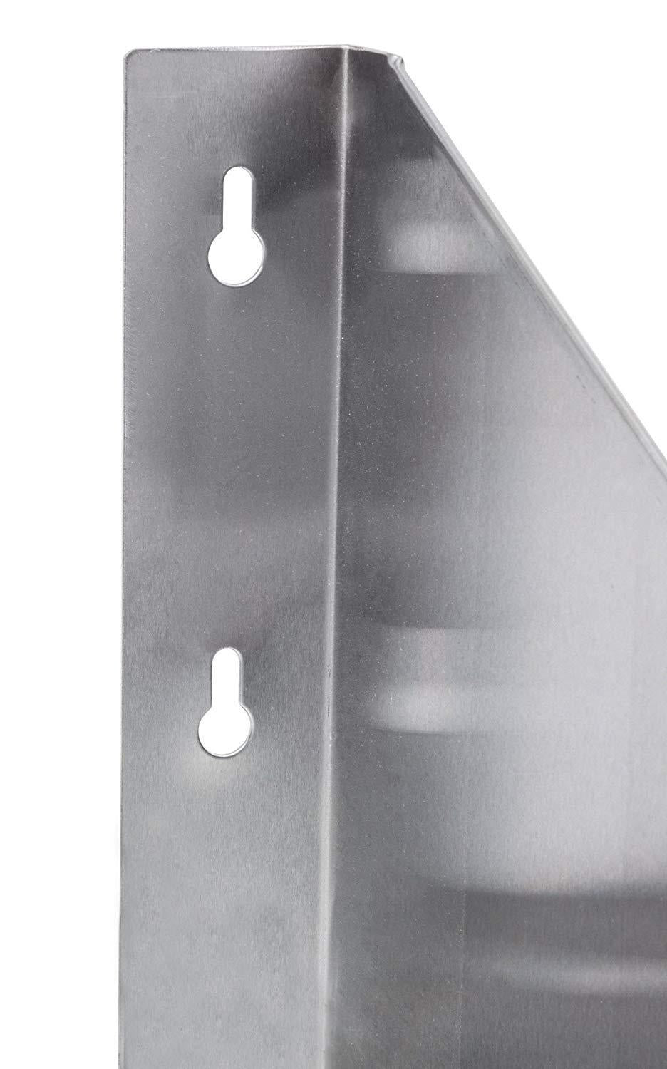 24" Length x 24" Width | Steel Microwave Shelf | Metal Appliance Shelving | Heavy Duty | Commercial Grade | Wall Mount | NSF Certified | Silver