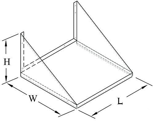 24" Length x 24" Width | Steel Microwave Shelf | Metal Appliance Shelving | Heavy Duty | Commercial Grade | Wall Mount | NSF Certified | Silver