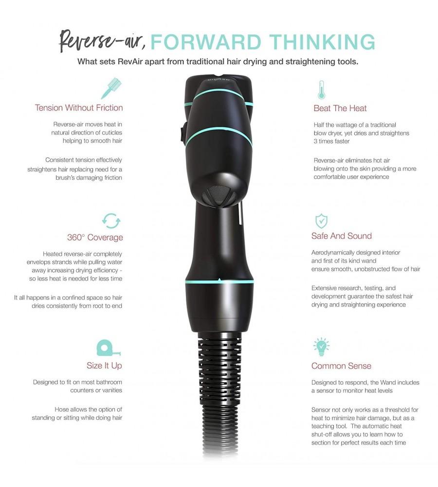 REVAIR Reverse-Air Hair Dryer | Easily Dry and Straighten Hair