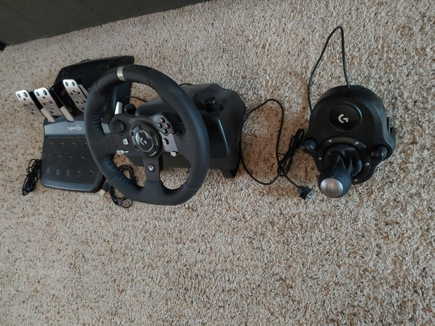 logitech g920 racing wheel and shifter For Xbox And PC. Steering Wheel +…