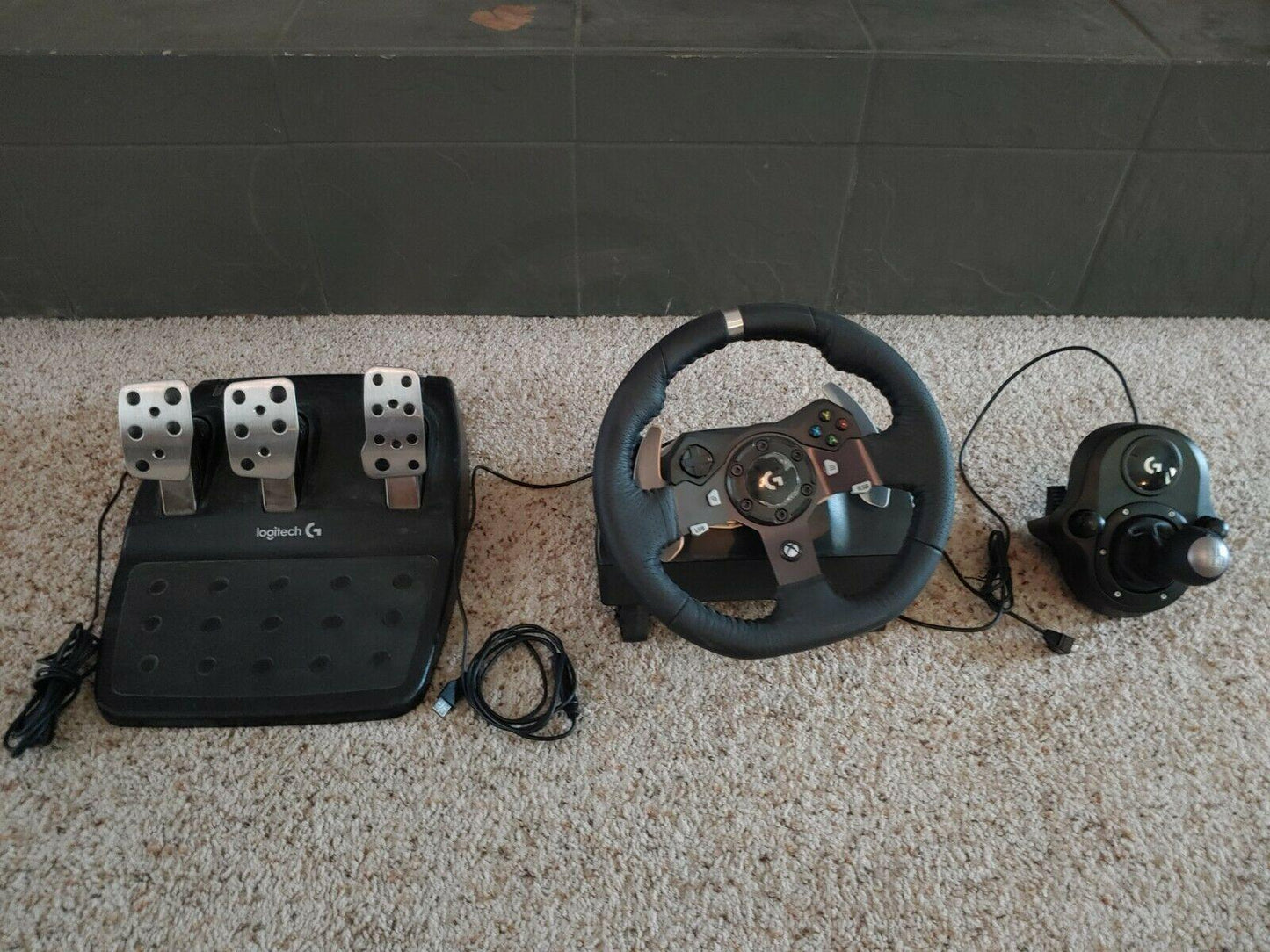 logitech g920 racing wheel and shifter For Xbox And PC. Steering Wheel +…