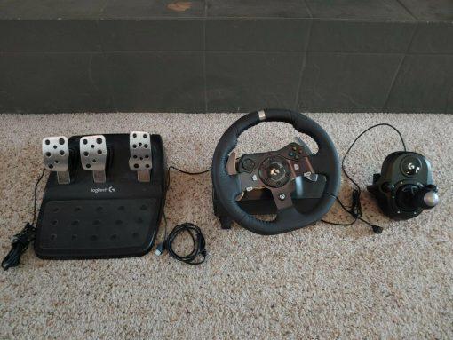 logitech g920 racing wheel and shifter For Xbox And PC. Steering Wheel +…