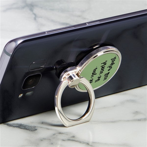 write your own personalized phone ring holder