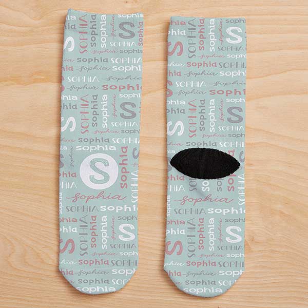 youthful name for her personalized kids socks