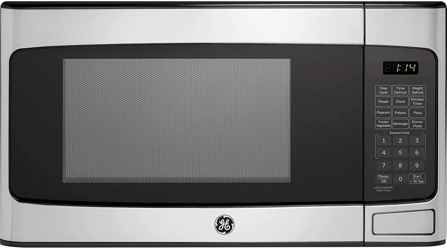 1.1 Cu Ft Countertop Steel Microwave Oven JES1145SHSS (Renewed)