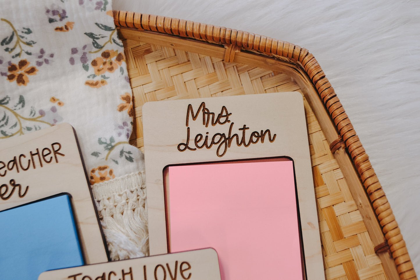 Engraved Post it Note Holder, Sticky Note Holder for Teacher Appreciation Gift
