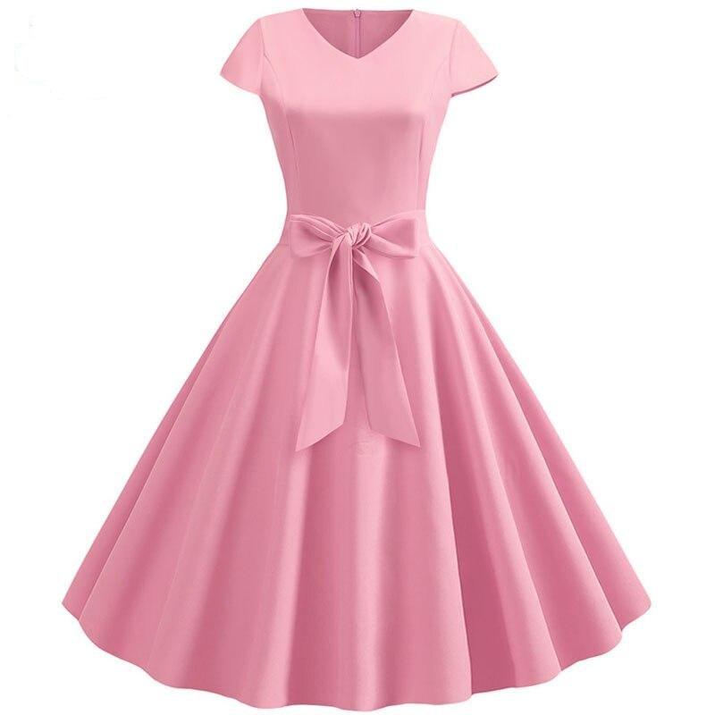 Yellow Solid Color Summer Dress