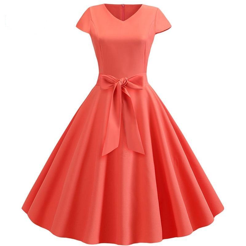 Yellow Solid Color Summer Dress
