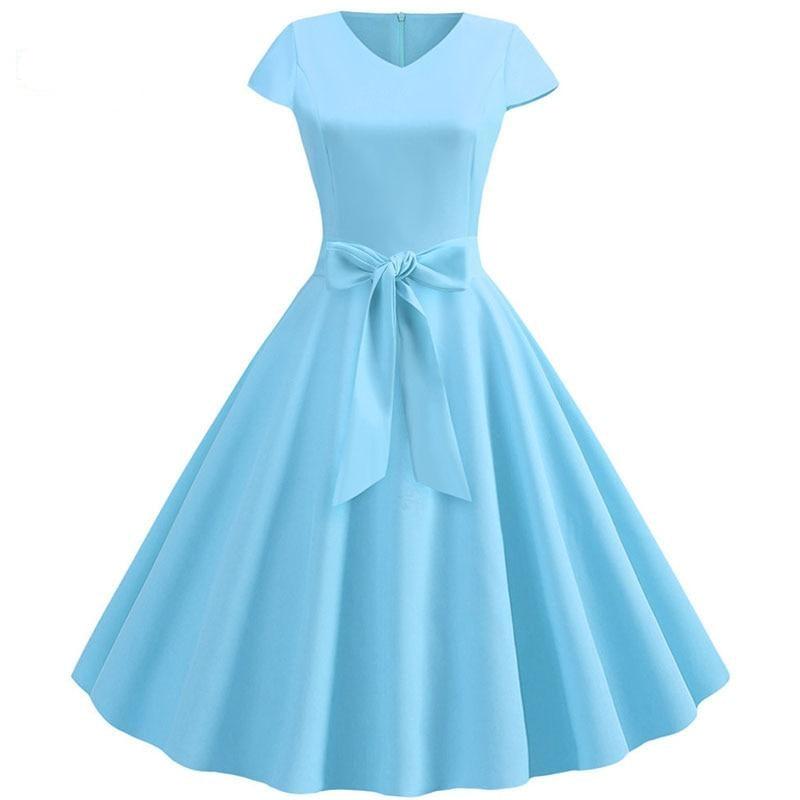 Yellow Solid Color Summer Dress
