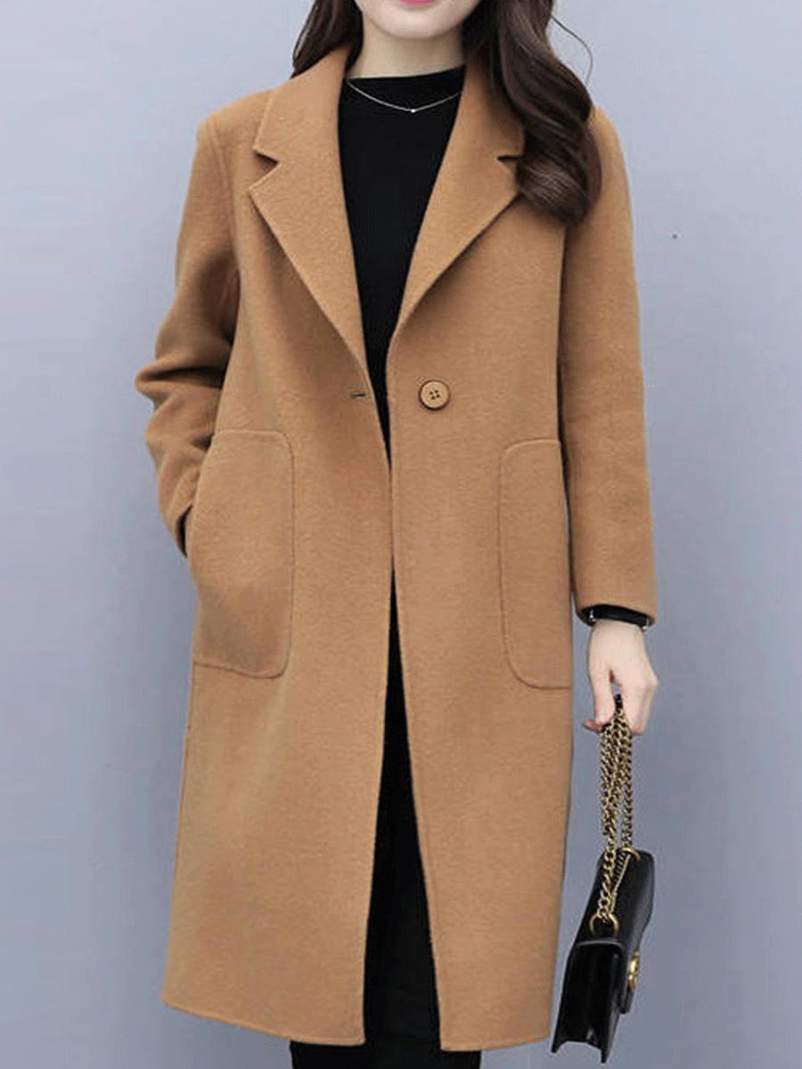 Woolen Mid-length Coat