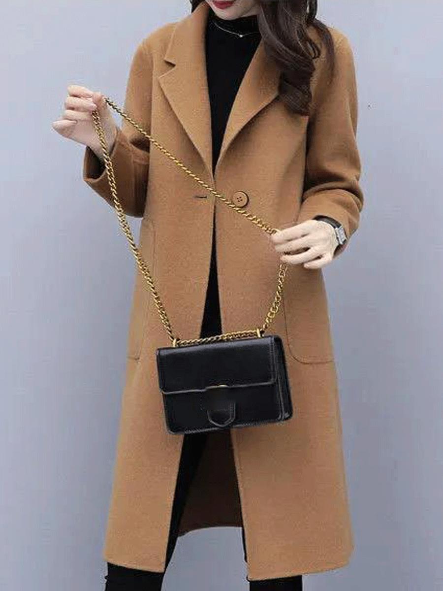 Woolen Mid-length Coat