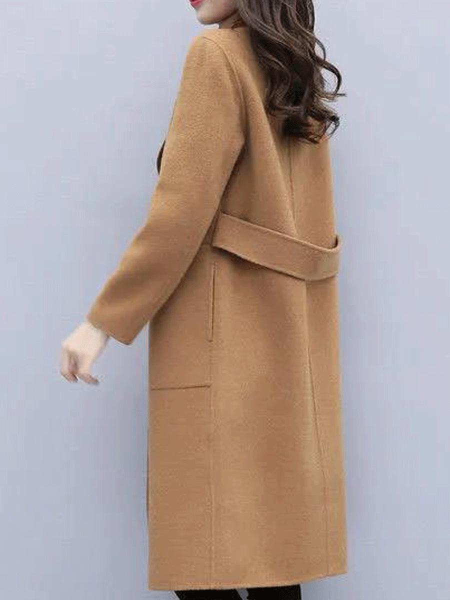 Woolen Mid-length Coat