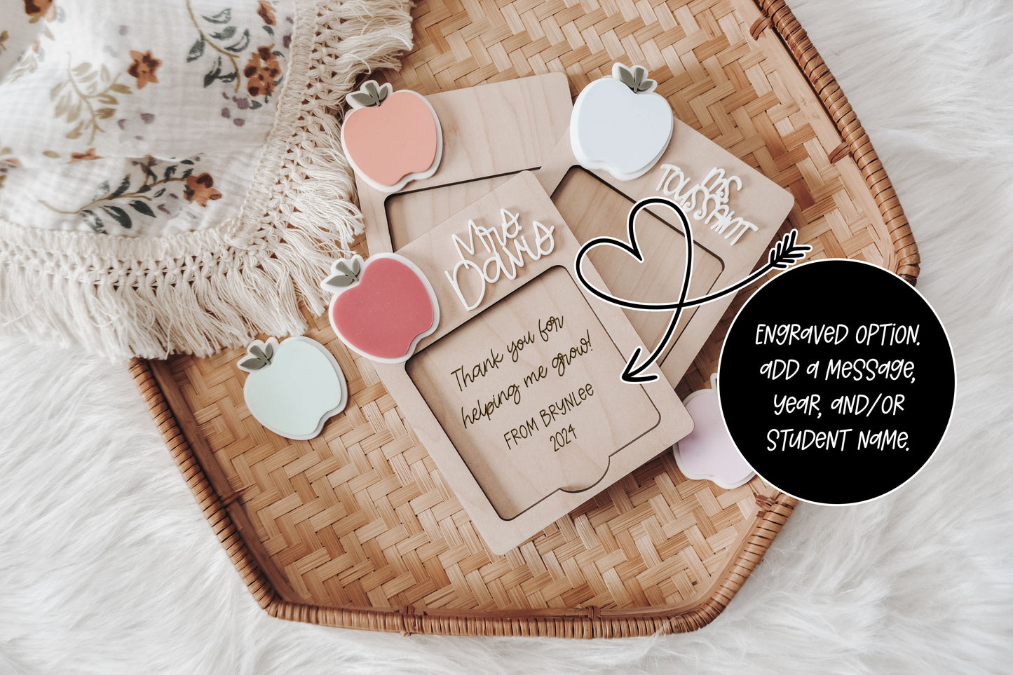 Post it Note Holder, Sticky Note Holder for Teacher Appreciation Gift