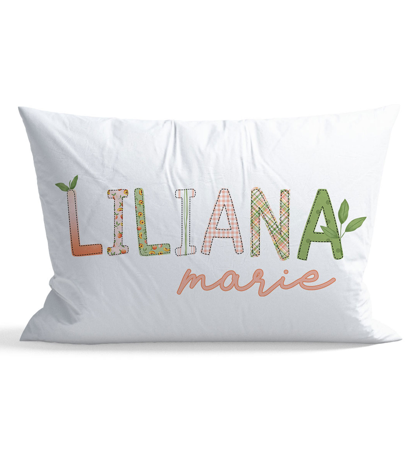 Peaches Personalized Kid Pillow Case