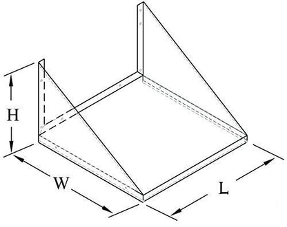 24" Length x 24" Width |  Steel Microwave Shelf | Metal Appliance Shelving | Heavy Duty | Commercial Grade | Wall Mount | NSF Certified | Silver