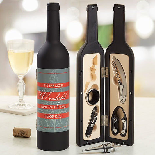 wonderful wine personalized wine accessory 5pc kit