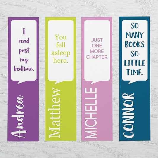 write your own personalized paper bookmarks set of 4