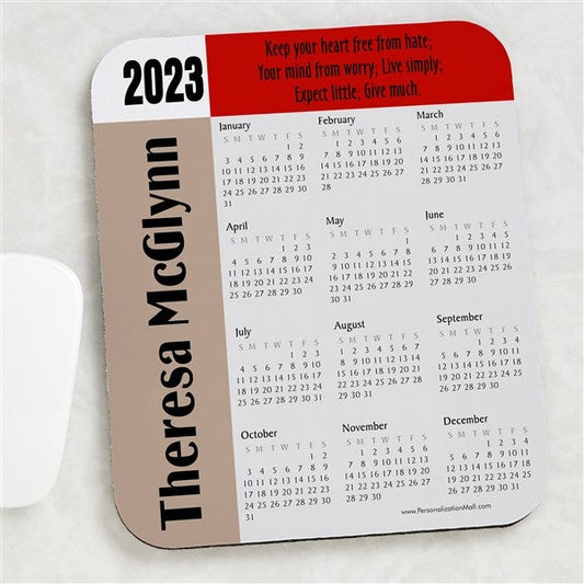 you design it personalized calendar quote mouse pad