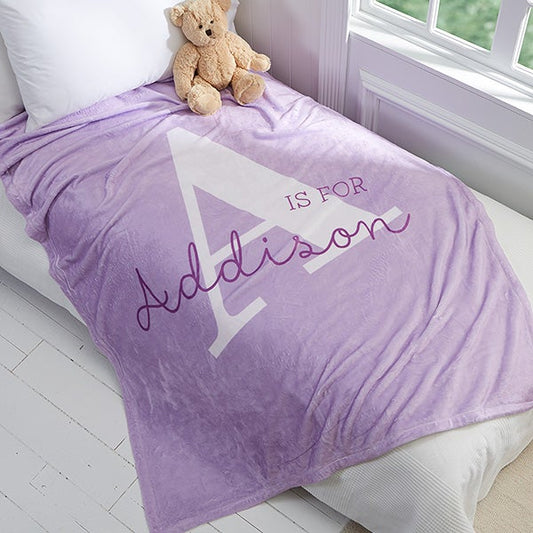 alphabet fun personalized blanket