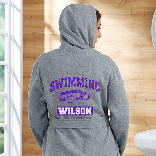 13 sports personalized sweatshirt robe