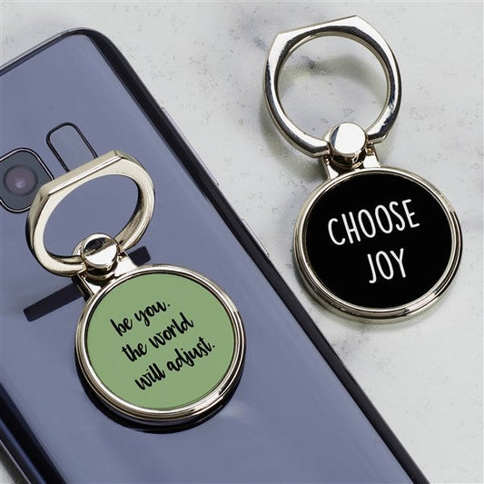 write your own personalized phone ring holder