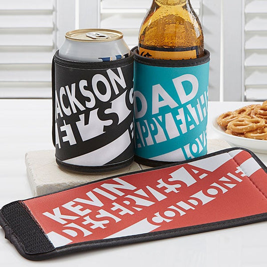 you name it personalized can & bottle wrap