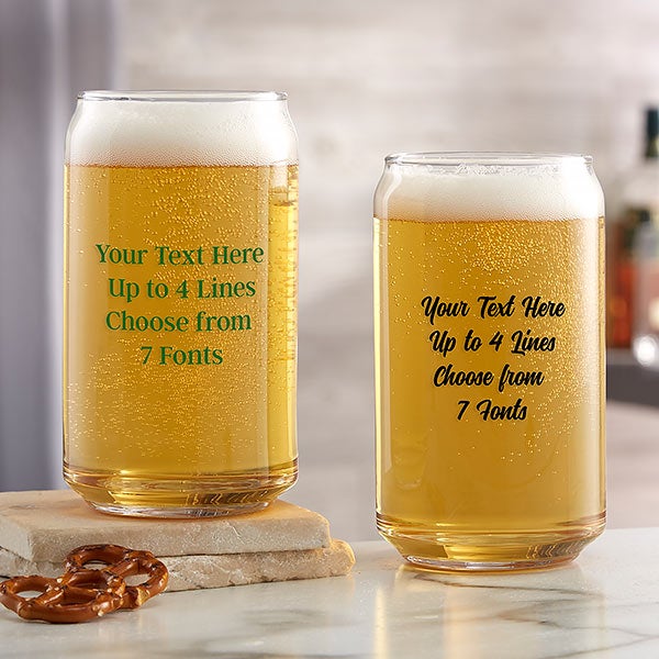 write your own custom printed beer glass collection