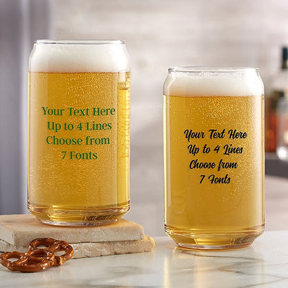 write your own custom printed beer glass collection