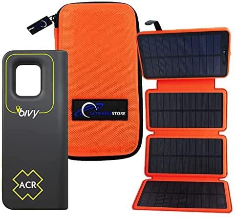 ACR Bivy Hiker Packa- Two-Way Global Satellite Communicator Device - SOS, SMS, Tracking, Weather Report, and Share Location - Tough Case & Solar Charger Included