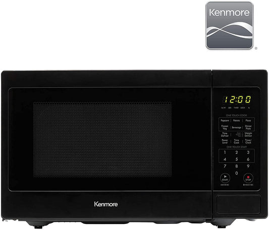 70929 0.9 cu. ft Small Compact 900 Watts 10 Power Settings, 12 Heating Presets, Removable Turntable, ADA Compliant Countertop Microwave, Black