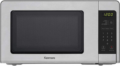 70723 0.7 cu. ft Compact 700 Watts 10 Power Settings, 6 Heating Presets, Removable Turntable, ADA Compliant Small Countertop Microwave,  Steel