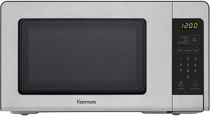 70723 0.7 cu. ft Compact 700 Watts 10 Power Settings, 6 Heating Presets, Removable Turntable, ADA Compliant Small Countertop Microwave,  Steel