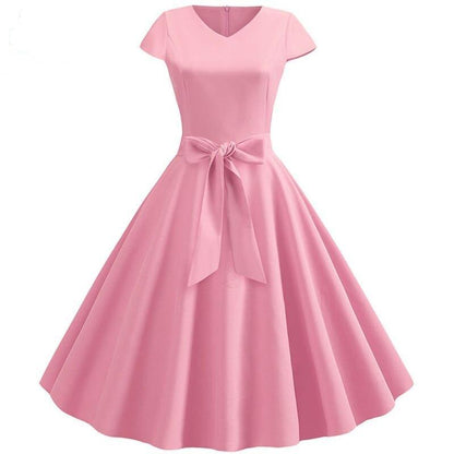 Yellow Solid Color Summer Dress