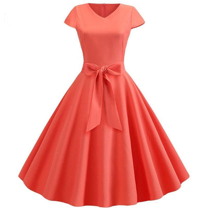 Yellow Solid Color Summer Dress