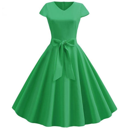 Yellow Solid Color Summer Dress