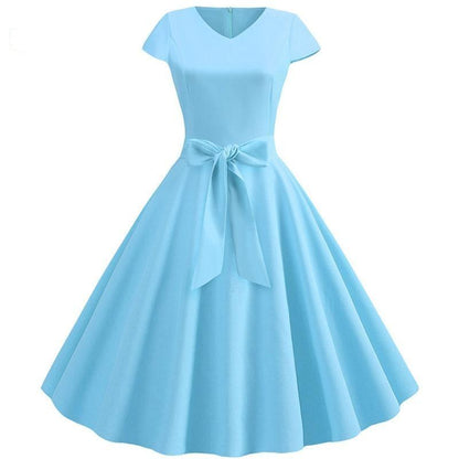 Yellow Solid Color Summer Dress