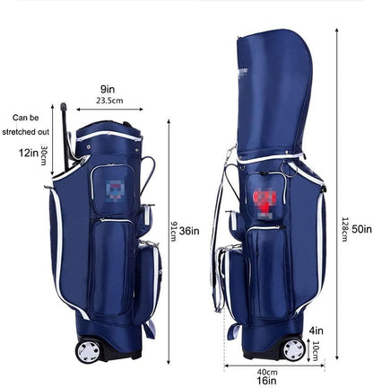 XUERUIGANG Golf Bag Lightweight Golf Cart Bag for Ladies Gentlemen LarEasy to Carry Golf Clubs Bag for Women Man Golf Course Travel Sunday Bag (Color : Blue)