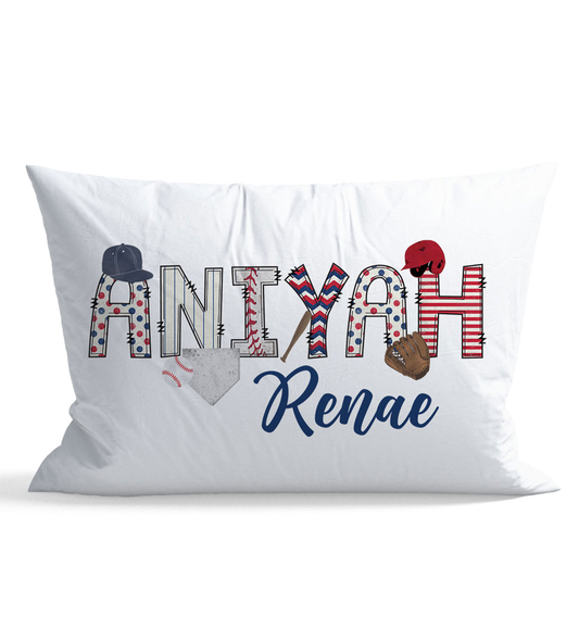 Baseball Personalized Kid Pillow Case
