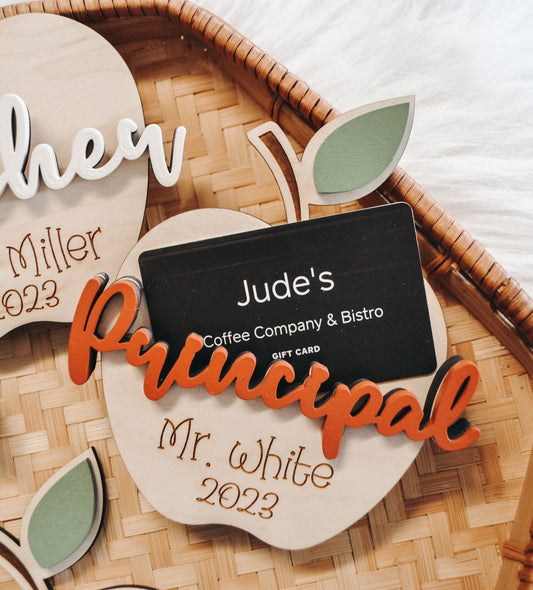 Teacher Appreciation Gift Card Holder